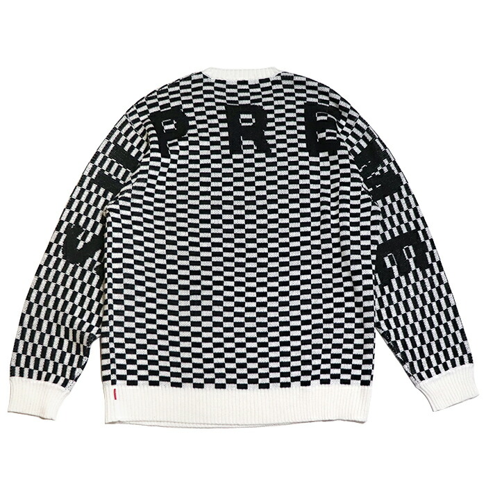 supreme black and white sweatshirt