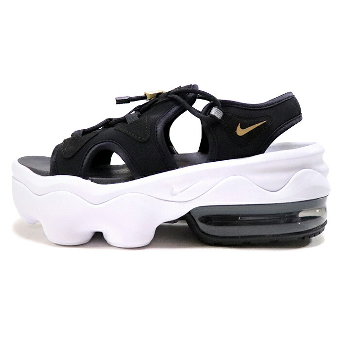 NIKE / ナイキ WMNS AIR MAX KOKO SANDAL / ウィメンズ エアマックス ココ サンダル BLACK/METALLIC GOLD-ANTHRACITE 【CI8798-002】 正規品 厚底 白 黒 新古品【中古】