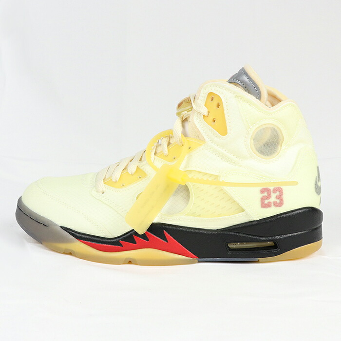 Nike &times; OFF-WHITE / ナイキ &times; オフホワイト Jordan 5 Retro / ジョーダン ファイブ レトロSail / セイル 【DH8565-100】2020 正規品 新古品【中古】｜PALM　NUT