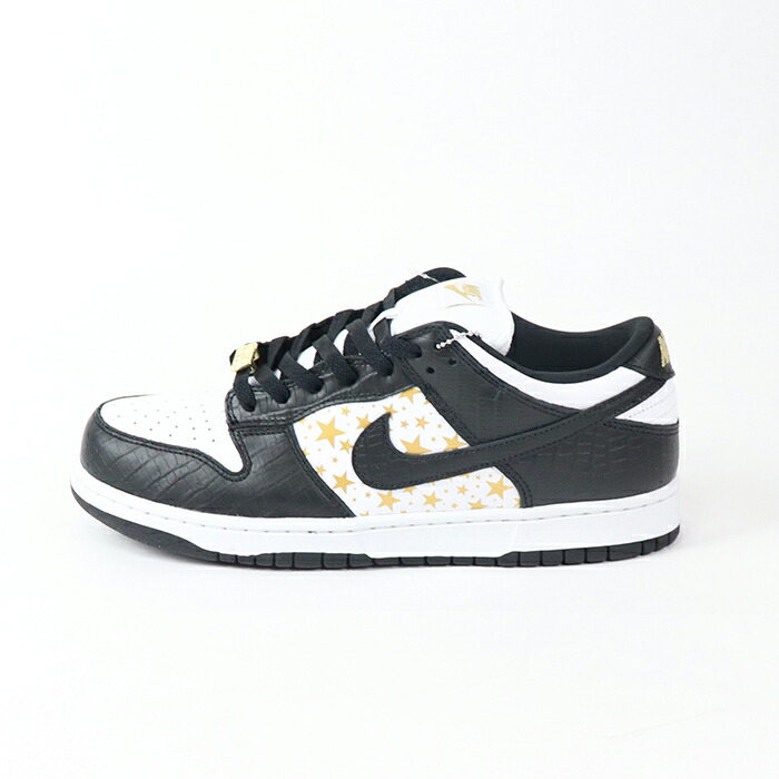 2021SS Supreme × Nike SB Dunk Low / ダンク ロウ Black Stars / ブラック スター 黒 【DH3228-102】正規品 新古品【中古】