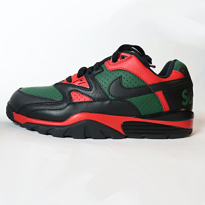 2021FW Supreme × NIKE / シュプリーム ナイキAir Cross Trainer 3 Low / エア湖 はりつけ台調教師 3Black/Black-Gorge Green-University Red /黒いこと ゴージグリーン ユニバーシティレッド 黒【CJ5291-001】2021AW 定め事品 新古品【中古】