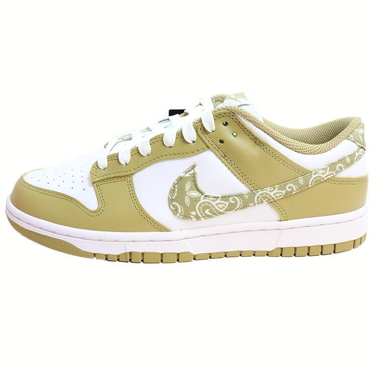 NIKE WMNS / ナイキ ウィメンズDunk Low ESS \"Barley Paisley\"" /ダンク 置き目 バーリー ペイズリーWhite/Barley-White / 白いこと バーリー【DH4401-104】2022 置き目品 新古品【中古】"