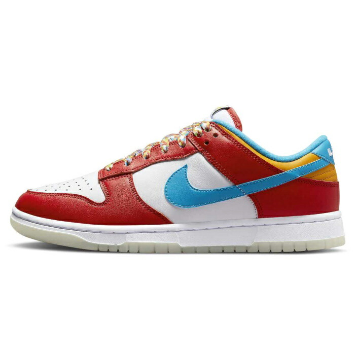 2022 FRUiTY PEBBLES? &times; Nike /フルーティ ペブルス ナイキDunk Low QS "Habanero Red/Dark Sulfur/Laser Blue" /ダンク ロー ハバネロレッド ダークサルファー レーザーブルー【DH8009-600】正規品 新古品【中古】｜PALM　NUT