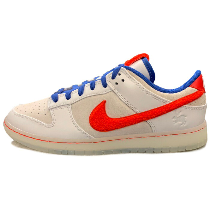 2022 NIKE / ナイキDunk Low Year of the Rabbit\"White/Crimson-Varsity Royal\"" /ダンク 置き目 イヤーラビットホワイト クリムゾン 赤ちょうちんシティ ロイヤル 白【FD4203-161】置き目品 新古品【中古】"
