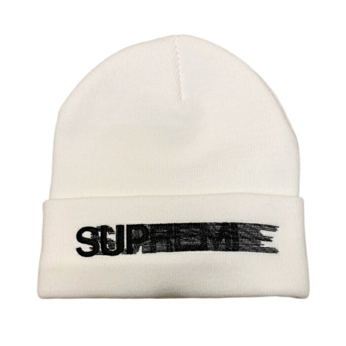 2023SS Supreme / シュプリーム Motion Logo Beanie / モーション ロゴ ビーニー White / ホワイト 白 正規品 タグ付き 新古品【中古】