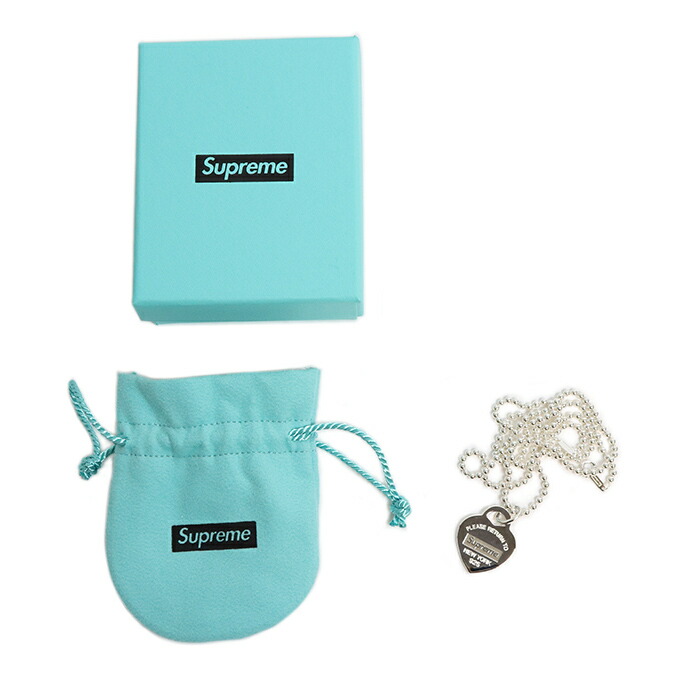 2021FW Supreme × Tiffany & Co. /シュプリーム ティファニーReturn to Tiffany Heart Tag Pendant /リターン トゥー ティファニー ハート タグ ペンダントSilver / シルバー2021AW 正規品 新古品【中古】画像