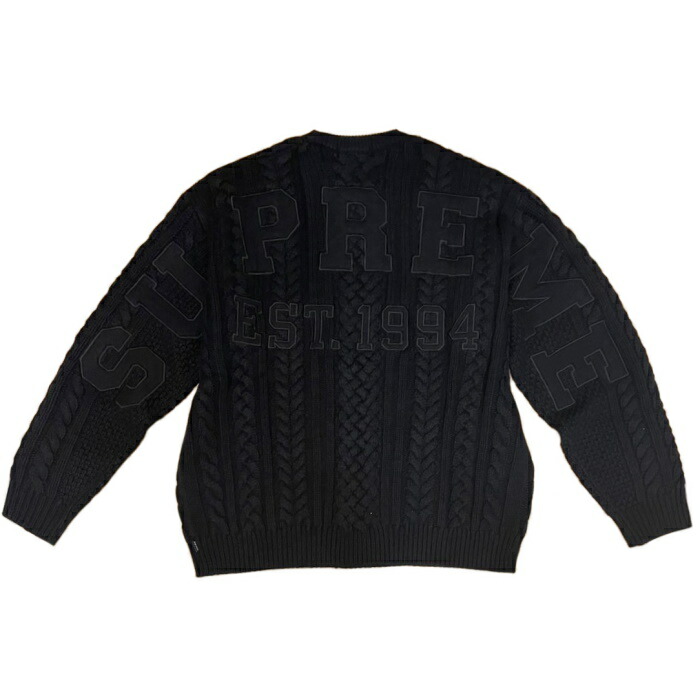 楽天市場】Supreme / シュプリームApplique Cable Knit Sweater /アップリケ ケーブル ニット セーターNavy /  ネイビー2023FW 正規品 新古品【中古】 : PALM NUT