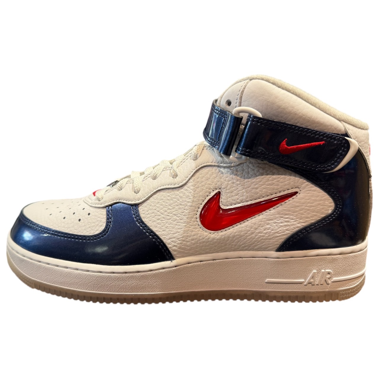 2022 NIKE / ナイキAir Force 1 Mid '07 QS "University Red and Midnight Navy" /エア フォース 1 ミッドユニバーシティレッド アンド ミッドナイトネイビー【DH5623-101】正規品 新古品【中古】|PALM NUT