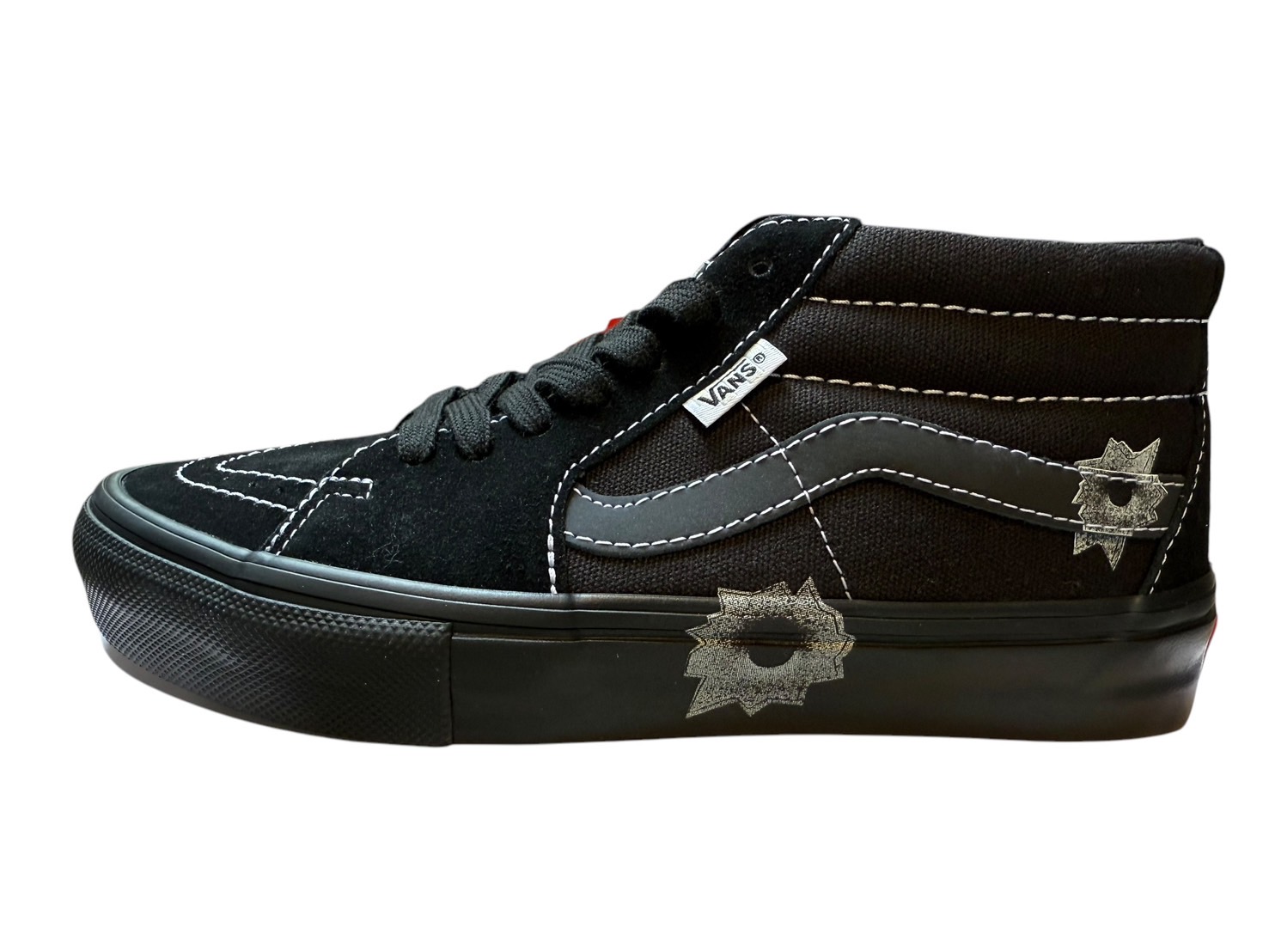 【日本限定】Nate Lowman × Supreme × Vans Skate Grosso Mid "Bullet Hole/Black" (Japan Exclusive)ネイトロウマン × シュプリーム × バンズ スケートグロッソ ミッド "バレットホール/ブラック"【VN0A5KS1BLK】正規品 新古品【中古】|PALM NUT