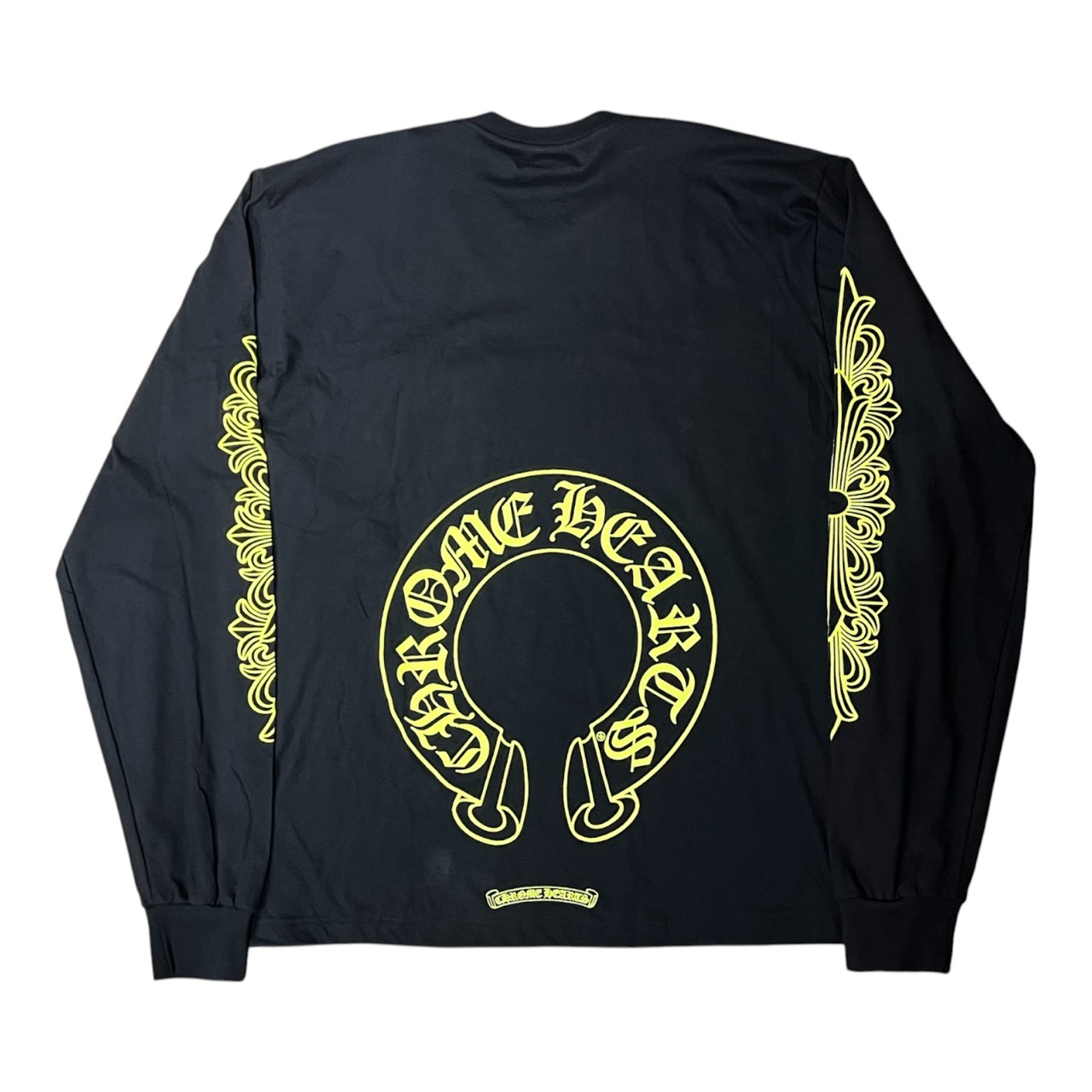 Chrome Hearts Horse Shoe L/S T-Shirt "Black/Neon Yellow"クロムハーツ ホースシュー ロングスリーブ Tシャツ "ブラック/ネオンイエロー"正規品 新古品【中古】｜PALM　NUT