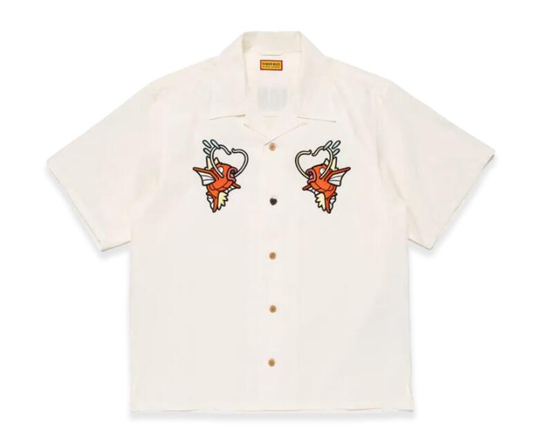 HUMAN MADE x Pokemon Made Aloha Shirt (Koiking) "White"ヒューマンメイド x ポケモンメイド アロハシャツ (コイキング) "ホワイト"2026SS 正規品 新古品【中古】|PALM NUT