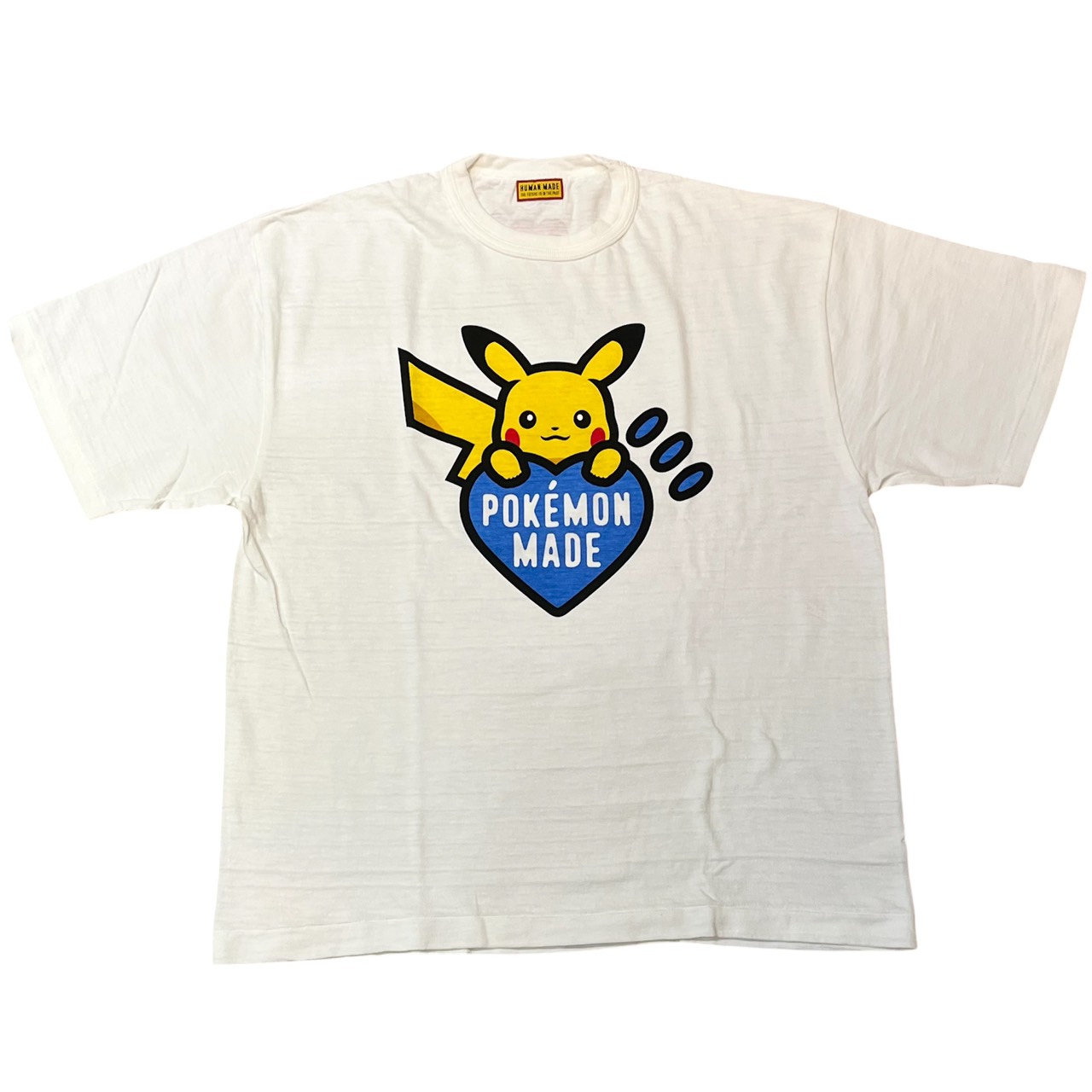 HUMAN MADE x Pokemon Made Graphic T-Shirt (Pikachu) Offline Store \"White\""ヒューマンお手伝いさん x ポケモン お手伝いさん グラフィック プルオーバー (ピカチュウ) オフラインバス発着場 \""白いこと\""2025FW 置き目品 新古品【中古】"
