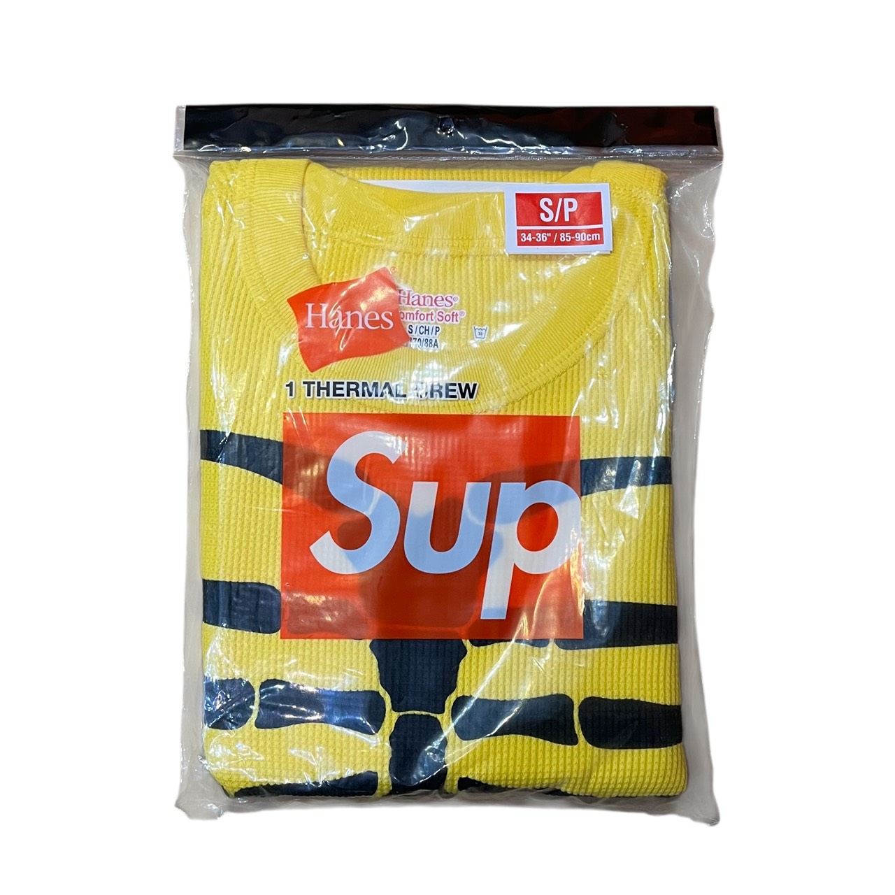 Supreme x Hanes Bones Thermal Crew (1 Pack) \"Yellow\"シュプリーム x ヘインズ ボーンズ サーマル クルー（1パック) \"イエロー\"2025FW 正規品 新古品【中古】