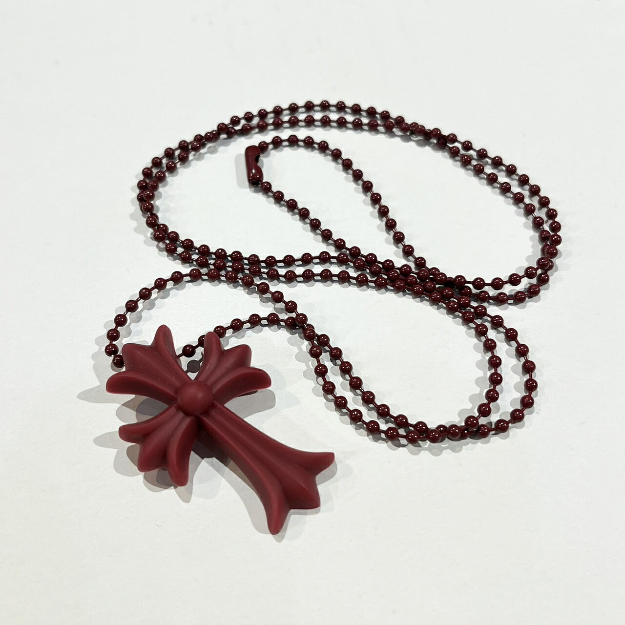 Chrome Hearts Rubber Small CH Cross Silicon Necklace \