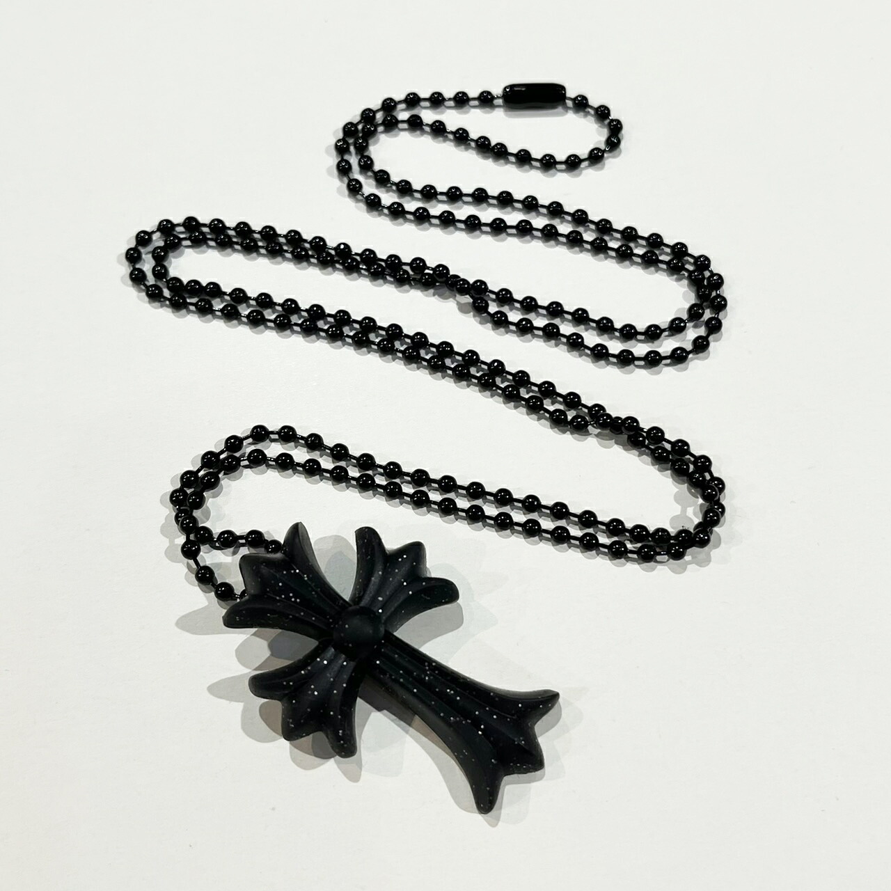 l*可様 クロムハーツ ノベルティ クロス ラバー ネックレス ブラック l*可様 クロムハーツ ノベルティ クロス ラバー ネックレス ブラック l