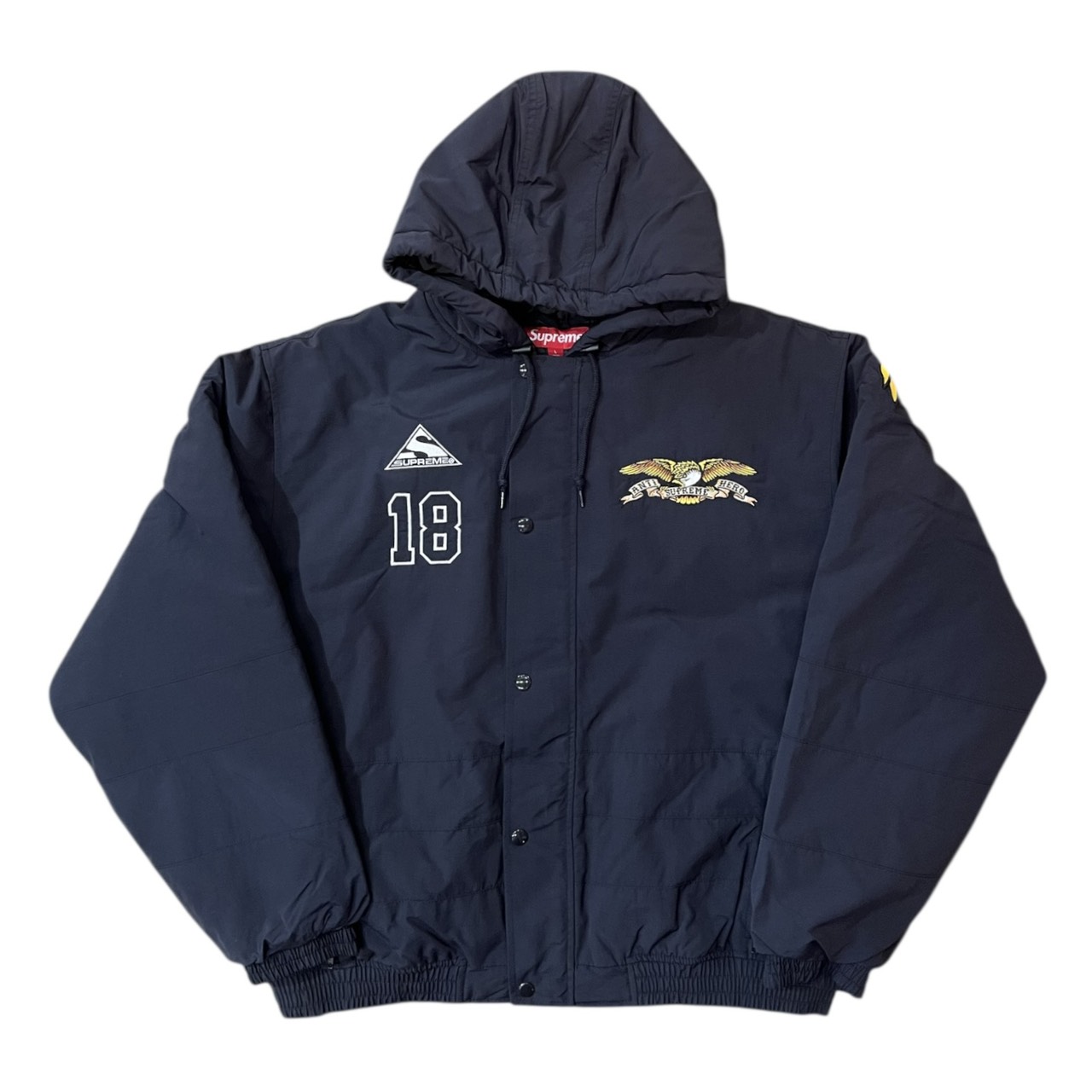 楽天市場】L【Supreme/ANTIHERO Snap Front Twill Jacket Black