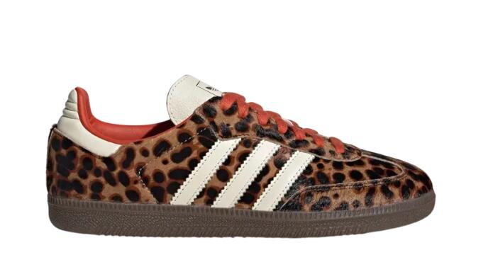 adidas Women\u0027s Samba OG \"Leopard/Preloved Red\""アディダス ウィメンズ サンバ OG \""レオパード/プリラブドレッド\""【JI2734】置き目品 新古品【中古】"