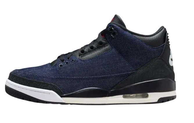 Levi’s × Nike Air Jordan 3 Retro SP \"Indigo and Gym Red\" (LEVI Tab)リーバイス × ナイキ エアジョーダン3 レトロ SP \"インディゴ アンド ジムレッド\" (リーバイスタブ)【IH7959-400】正規品 新古品【中古】