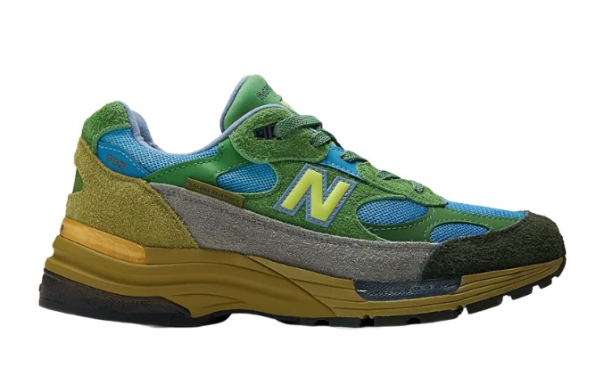 Salehe Bembury × New Balance 992 \"Green/Blue\""サレヘベンバリー × ニュー平衡にする 992 \""緑であること/青色\""【U992SB】置き目品 新古品【中古】"