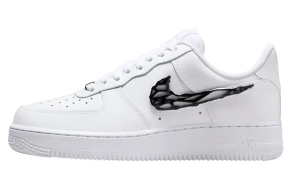 Nike Women\u0027s Air Force 1 Low \u002707 LX \"Metal Swoosh/White/Black\""ナイキ ウィメンズ 空軍1 置き目 \u002707 LX \""メタルスウッシュ/白いこと/黒いこと\""【IF1686-101】置き目品 新古品【中古】"