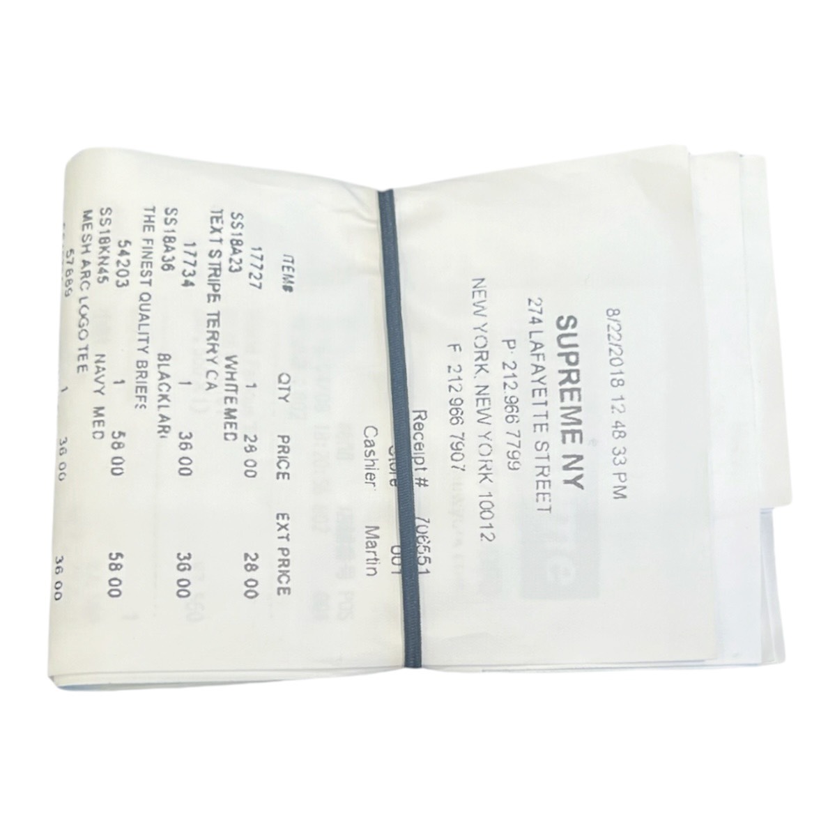Supreme x MM6 Maison Margiela Receipt Wallet "White"シュプリーム x MM6メゾンマルジェラ レシート ウォレット "ホワイト"正規品 新古品【中古】｜PALM　NUT