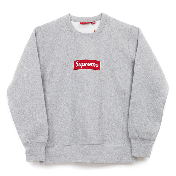 supreme ash grey box logo