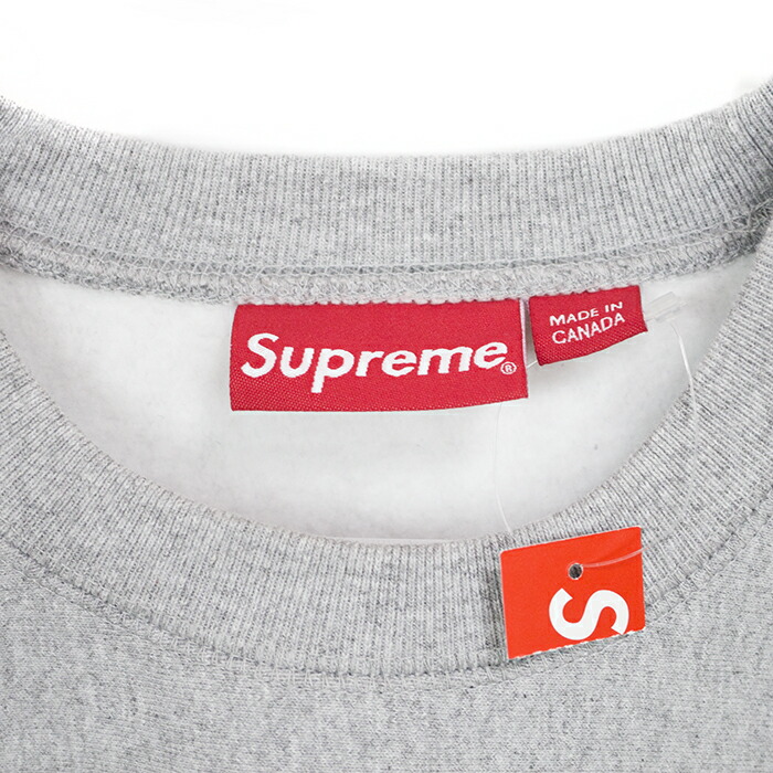 supreme box logo crewneck heather grey