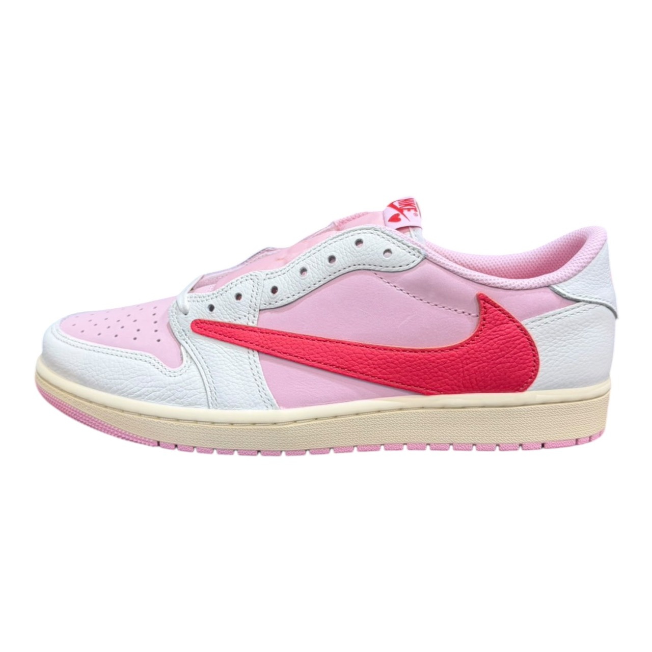 Travis Scott &times; Nike Air Jordan 1 Retro Low OG "Sail/Tropical Pink" / トラヴィス スコット &times; ナイキ"セイルトロピカルピンク"【IQ7604-101】正規品 新古品【中古】｜PALM　NUT