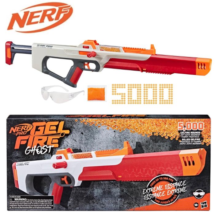 【最大2,025円OFFクーポン配布中】NERF ナーフ プロ ゲルファイア ゴースト ボルトアクションブラスター 5000発ゲル弾付き・取り外し可能バレル・100発ホッパー・保護ゴーグル付き【14歳以上向け】ナーフガン NERFガン Nerf Pro Gelfire Ghost Bolt Action Blaster画像
