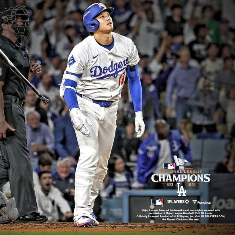 大谷翔平 2025 NLCS 第4戦 記念写真 ホームラン 本塁打 ロサンゼルス