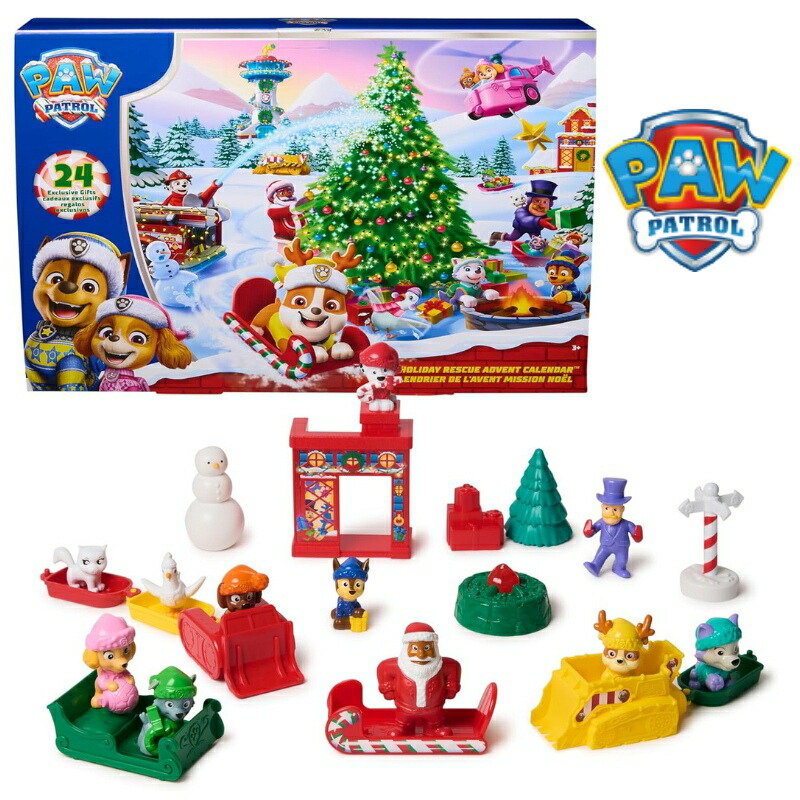 【クーポン配信中】パウパトロール クリスマス アドベントカレンダー 2025 PAW Patrol パウパト ホリデー レスキュー ギフト 24個 サプライズおもちゃ付き チェイス マーシャル スカイ ラブル ロッキー パウパトおもちゃ アメリカ輸入 クリスマスギフト Holiday Rescue