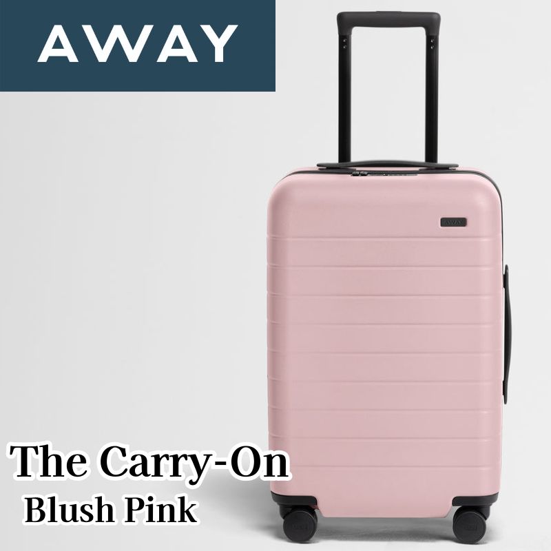 【クーポン配信中】AWAY スーツケース The Carry-On 機内持ち込み対応 39.8L 軽量 ポリカーボネート製 キャリーケース TSAロック付き 360°キャスター Blush Pink 送料無料|パームスアメリカ