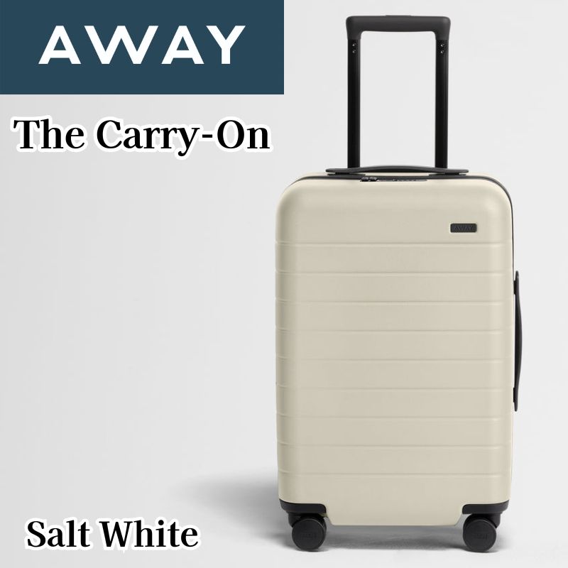 AWAY スーツケース The Carry-On キャリーオン 機内持ち込み対応 39.8L 軽量 ポリカーボネート製 キャリーケース TSAロック付き 360°キャスター Salt White ソルトホワイト 送料無料
