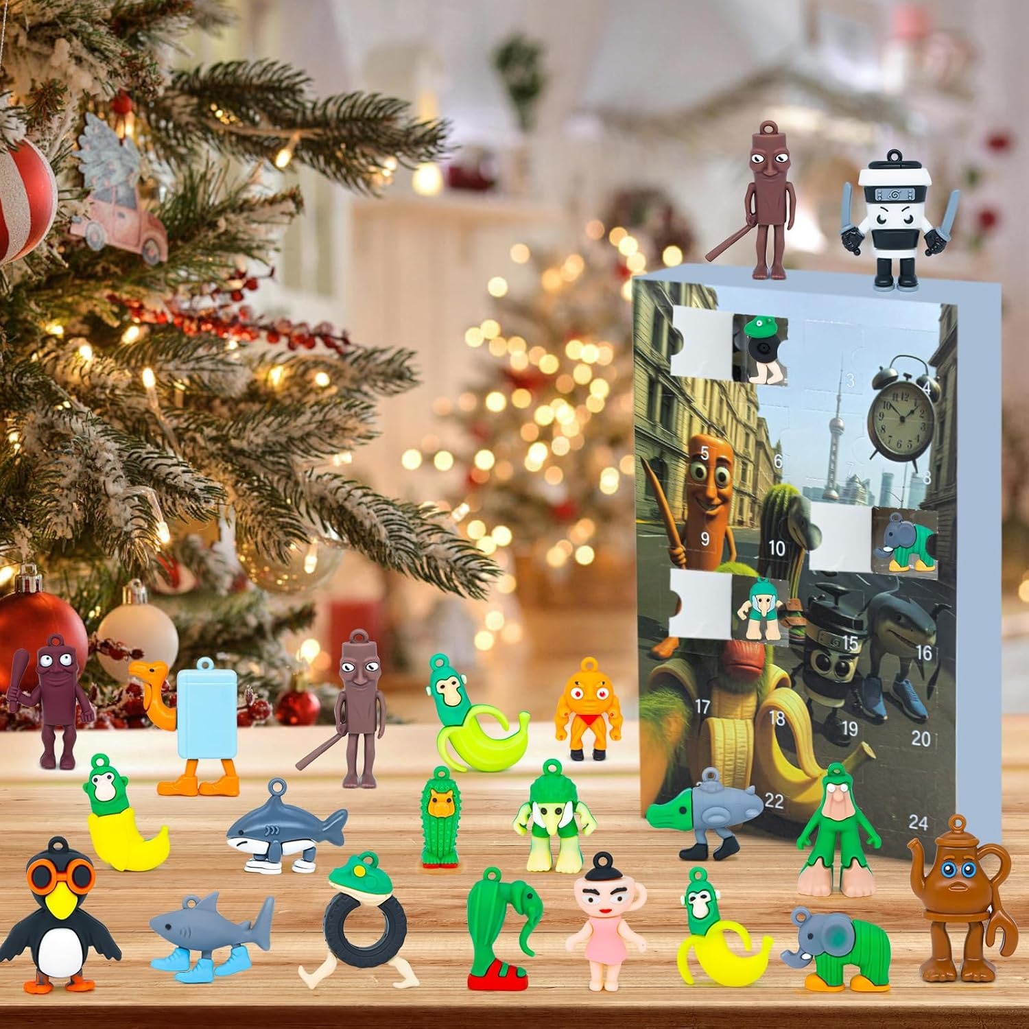 クリスマス アドベントカレンダー イタリアンブレインロット（Italian Brainrot）24日間 カウントダウンフィギュア　ミームキャラクター コレクション クリスマス＆ハロウィン ギフト 子ども・ティーン向け プレゼント 笑えるフィギュア おもしろ 面白 ホリデーギフト