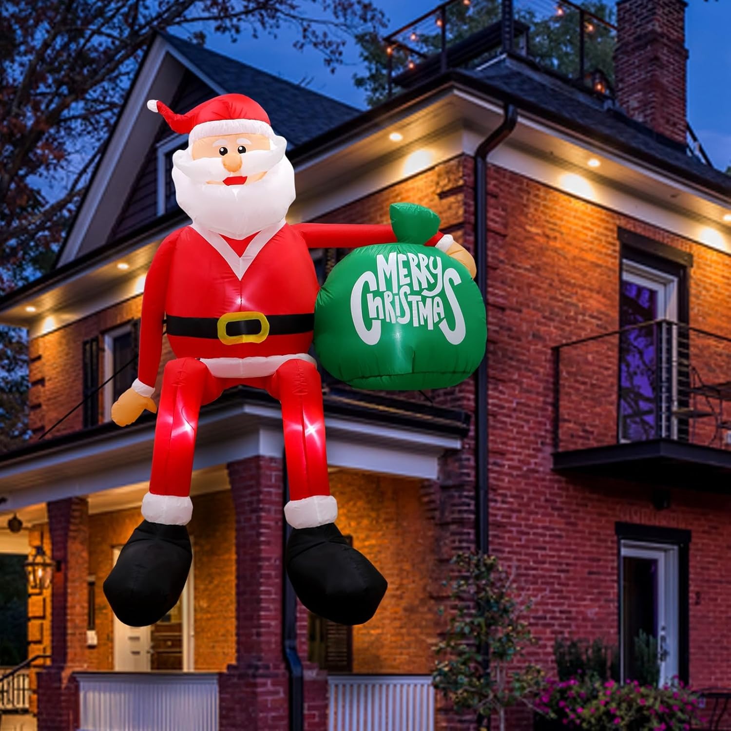 【クーポン配信中】クリスマスエアブロー 飾り 8FT(約240cm) サンタクロース 屋外 室内用 クリスマスインフレータブル デコレーション アメリカ クリスマスグッズ 巨大サンタクロース イルミネーション 飾り お店 お庭 ガーデン 大きい 屋根 ライトアップ