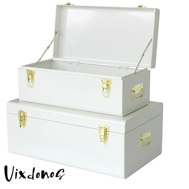 楽天市場】メタルトランク 収納ボックス 2個セット トランク Vixdonos