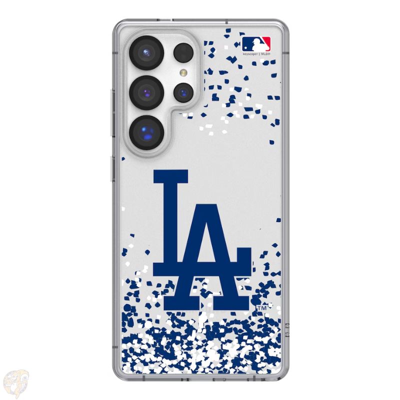 ドジャース スマホケース ロサンゼルス・ドジャース Galaxyケース コンフェッティデザイン Keyscaper クリアケース MLB公式ライセンス品 ドジャース グッズ Galaxy S23/S22/S21 各シリーズ対応