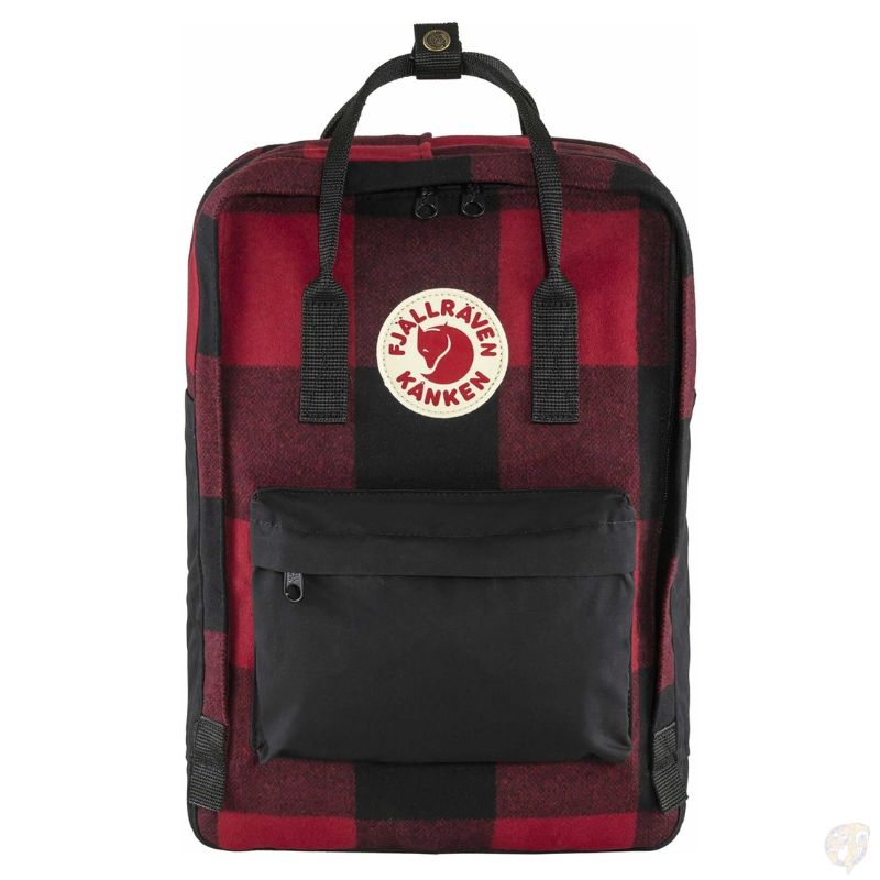 【クーポン配信中】Fj?llr?ven（フェールラーベン） K?nken Re-Wool Laptop 15（17L）Red/Black レッド/ブラック 15インチPC収納対応 ウール製 バックパック｜パームスアメリカ