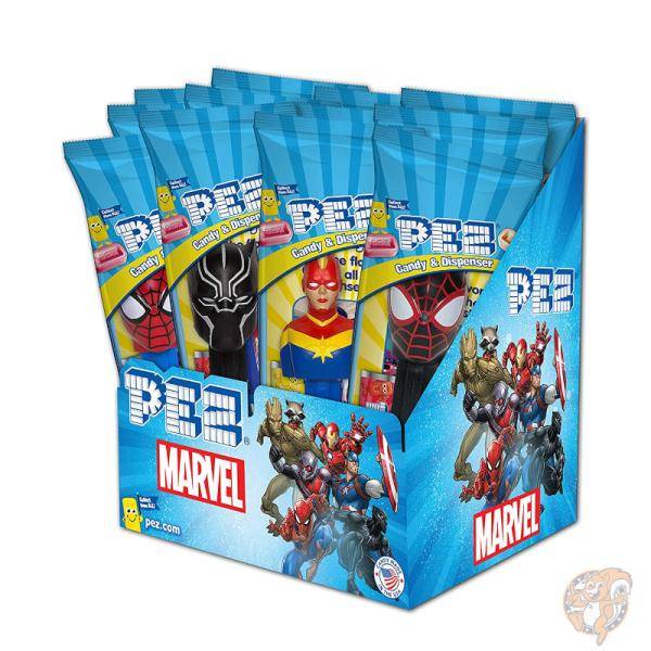PEZ ペッツ キャンディ Marvel マーベル アソート 個包装 ディスペンサー 12個入り イベント 誕生日会 送料無料