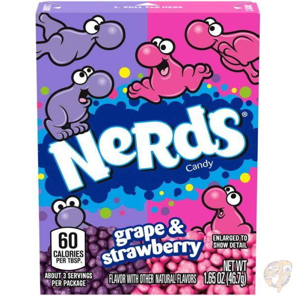ナーズ Nerds ストロベリーとグレープ 1.65オンス(46.8g) 18個入り 送料無料