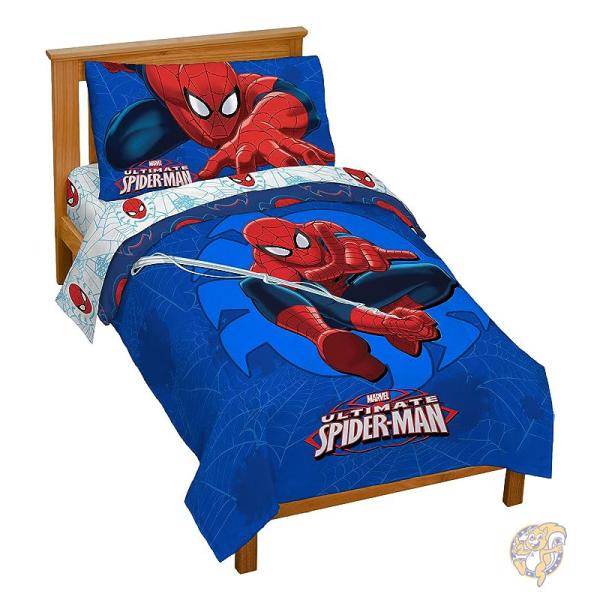 【ポイント2倍!15日】マーベル スパイダーマン レギュレーター 子供用ベッド 4 点セット ブルー JF28946 Jay Franco ジェイ フランコ