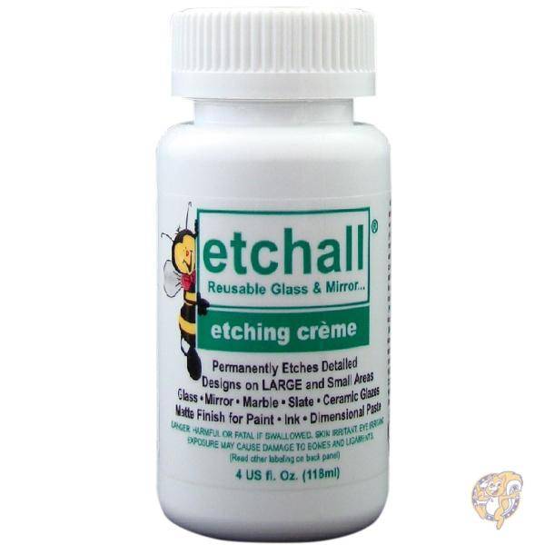 etchall(R) エッチング クリーム 4オンス ガラス 鏡 すりガラス模様 並行輸入品 送料無料