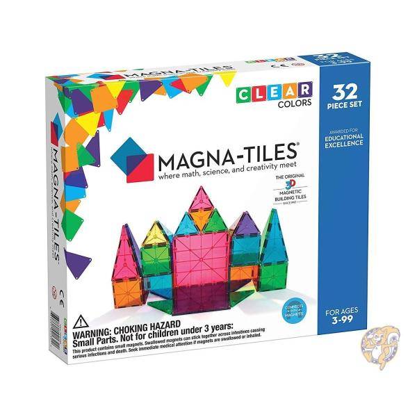 【クーポン配信中】マグナタイルズ マグネティックブロック クリアカラーセット 32ピース Magna-Tiles 送料無料