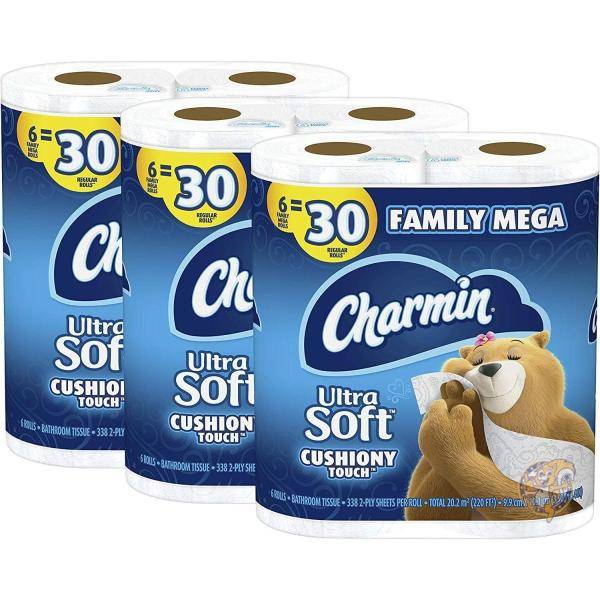 【ポイント2倍!15日】チャーミントイレットペーパー Charmin ウルトラソフトクッションタッチ メガロール 18個入り 送料無料