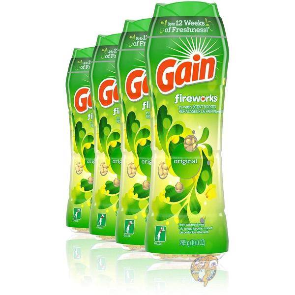 【クーポン配信中】ゲイン 洗濯芳香剤 Gain IS-AF001 ビーズ 10オンス 4本入り 洗浄 オリジナル香り 送料無料｜パームスアメリカ