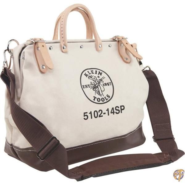 Tool Bag with Detachable Shoulder Strap 14-Inch, 10 Inside Pockets for
