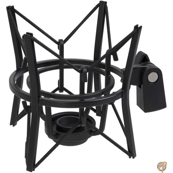 【ポイント2倍!15日】LyxPro スタジオコンデンサーマイク用 スパイダーショックマウント サスペンションホルダー 振動/雑音防止 (ブラック) 送料無料