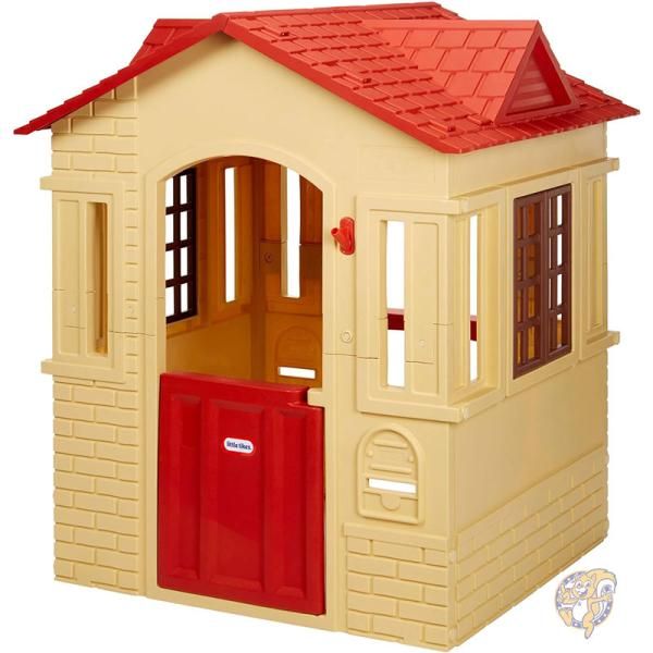 【クーポン配信中】子供用 遊具 ケープ コテージ プレイハウス 動くドア 窓 シャッター付き 653568M Little Tikes リトルタイクス