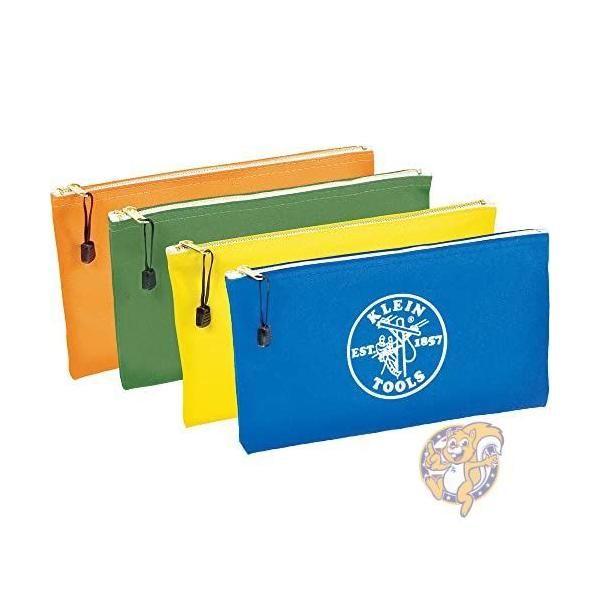 【クーポン配信中】Klein Tools 5140 Canvas Zipper Bags, 4-Pack by KLEIN TOOLS INC. [並行輸入品] 送料無料