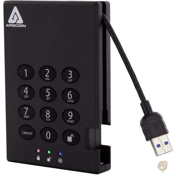 【クーポン配信中】(256-Bit 1 TB) - Apricorn Aegis Padlock TB USB 3.0 256-bit AES XTS Hardware Encrypted Portable External Hard Drive (A25-3PL256-1000) 送料無料